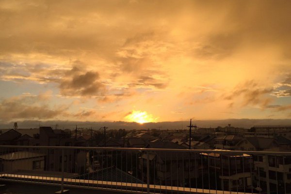 2015年9月9日17：00｜会社の屋上から見た夕日