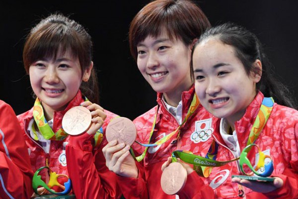 卓球日本女子団体銅メダルおめでとう